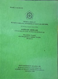 Pendalaman materi Aqidah akhlak guru MI berakhlak terpuji dan