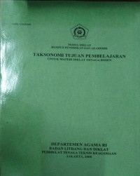Taksonomi tujuan pembelajaran