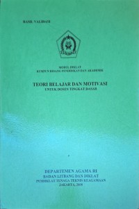Teori belajar dan motivasi untuk dosen tingkat dasar